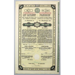 Lwów, Bank Krajowy, 4.5% List zastawny 10.000 kr 1921