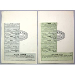 Lwów, TKZ, 4% Listy zastawne konwersyjne 100 i 500 zł 1925 (2szt)