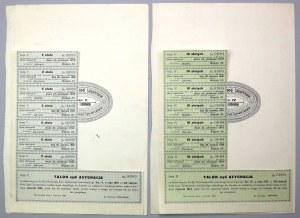 Lwów, TKZ, 4% Konversionspfandbriefe 100 und 500 Zloty 1925 (2 Stück)