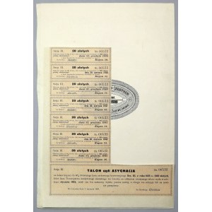 Lwów, TKZ, 4% List zastawny konwersyjny 1.000 zł 1925