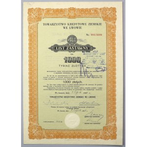 Lwów, TKZ, 4.5% List zastawny 1.000 zł 1934