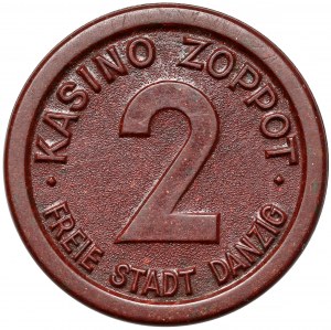 Freie Stadt Danzig, žeton Casino SOPOT (Zoppot) - 2 guldenů