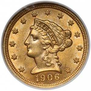 USA, 2-1/2 dollars 1906