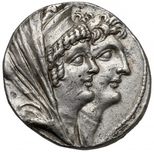 Grécko, Sýria, Kleopatra Thea a Antiochos VII (126/5-121/0 pred Kr.) Tetradrachma
