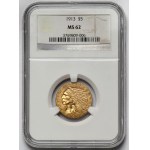 USA, 5 dollars 1913 Indian Head