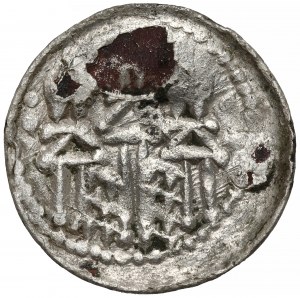 Boleslaw II the Bold, Royal denarius - letter Z - spheres on the sides