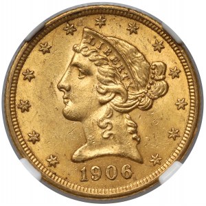 USA, 5 dollars 1906