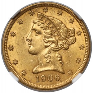 USA, 5 dollari 1906, Filadelfia