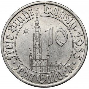 Wolne Miasto Gdańsk, 10 guldenów 1935 - rzadkie