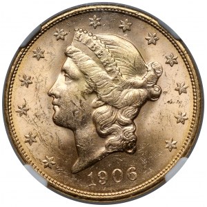 USA, 20 dollars 1906-S