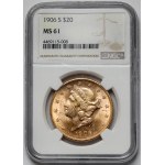 USA, 20 dollars 1906-S