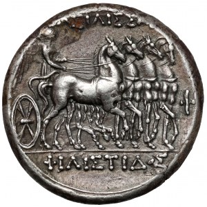 Grécko, Sicília, Filistis (manželka Hierona II.) Tetradrachma (218/7-215 pred Kr.).
