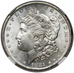 États-Unis d'Amérique, $1 1881-S, Morgan Dollar