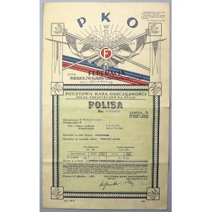 PKO Federacja Polskich Związków Obrońców Ojczyzny, POLISA na życie 1936 r.