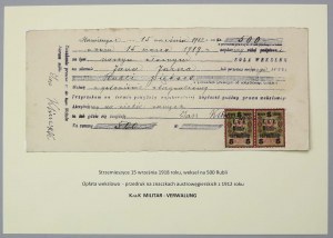 Strzemieszyce, WEKSEL for 500 rubles 1918