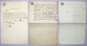 Papiery stemplowe, Galicja Wschodnia - Kraków, Lwów i Przemyśl 1795-1802 (3szt)