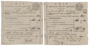 Fire fee receipt of 1840 (2pcs)