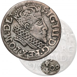 Zygmunt III Waza, Trojak Wilno 1608 - Bogoria - b.rzadki