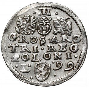 Zygmunt III Waza, Trojak Lublin 1599 - L z lewej