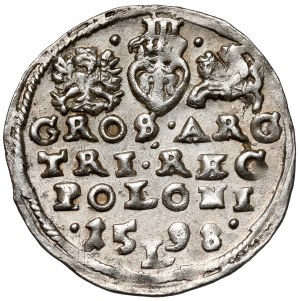 Sigismond III Vasa, Trojak Lublin 1598 - 15L98 - belle