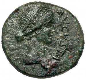 Tiberius (14-37 n. Chr.) Makedonien, Dium (?) AE25 - L. Rusticelius Cordus - selten