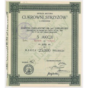 Cukrownia STRZYŻÓW, Em.1-7, 5x 5.000 mk