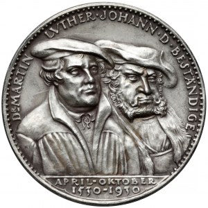 Německo, medaile 1930 - 400. výročí vyhlášení Augsburského vyznání
