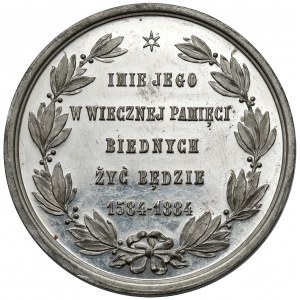 Medal, Piotr Skarga - założenie Bractwa Miłosierdzia, 1884