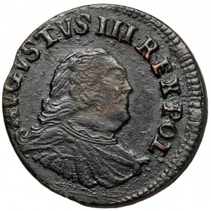 August III Sas, Grosz Grünthal? 1755 (3) - z ozdobnikami