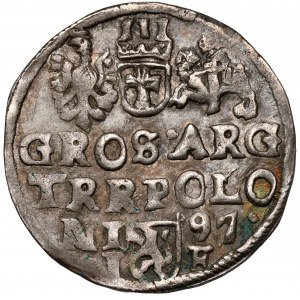 Zygmunt III Waza, Trojak Lublin 1597 - bez znaku