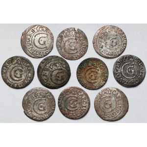 Karol X Gustaw, Szelągi Ryga 1654-1660 - zestaw (10szt)