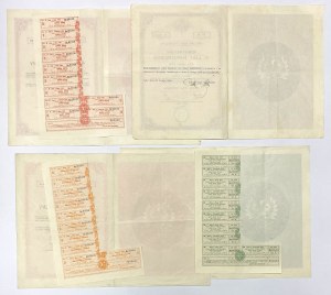 Ľvov, Akc. banka Hipoteczny, 4-4,5% Hypotekárne listy 50-1 000 zl 1926 (4ks)