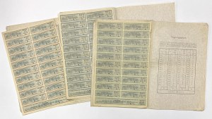 Railroad Lvov-Czeniowce-Jassy, Bonds of 200, 1,000 and 5,000 guilders 1894 (3pc)