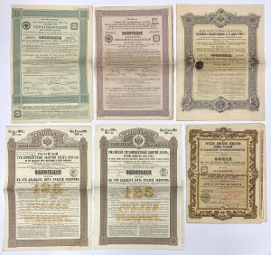 Russia, Bond set + action from 1895-1914 (6pcs)