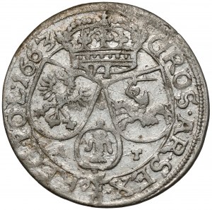 Ján II Kazimír, šiesty krakovský 1663 AT - s hranicami