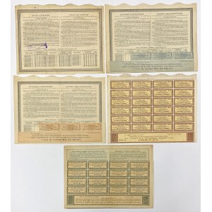 Warszawa, Poż. Konwersyjna, Obligacje 1926-1931 (5szt)
