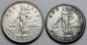 Philippines, Peso 1903 and 1910 - set (2pcs)