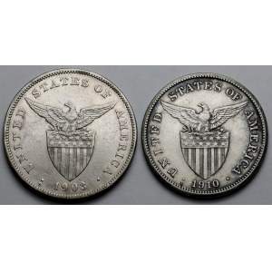 Filipiny, Peso 1903 i 1910 - zestaw (2szt)