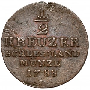 Silésie, Friedrich Wilhelm II, 1/2 krajcar 1788, Wrocław