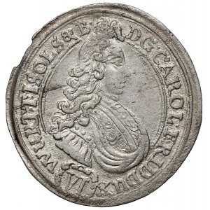 Śląsk, Karol Fryderyk, 6 krajcarów 1712 CVL, Oleśnica