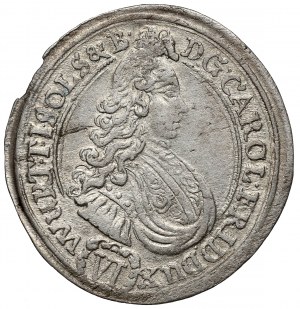 Slesia, Carlo Federico, 6 krajcars 1712 CVL, Olesnica