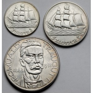 2-10 złotych 1933-1936 - zestaw (3szt)