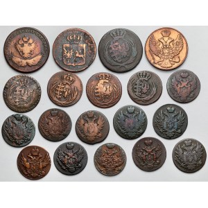 1, 3 i 10 groszy 1794-1840 - zestaw (19szt)