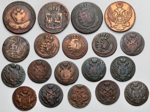 1, 3 i 10 groszy 1794-1840 - zestaw (19szt)