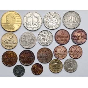 Gdańsk, 2-20 fenigów 1917-1932 i 1 grosz - 2 złote 1923-2013 - zestaw (18szt)