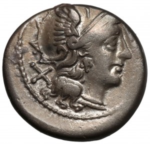 Republika, anonymné vydanie (190-180 pred n. l.) Denár