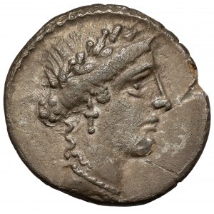 Republika, L. Hostilius Saserna (48 p.n.e.) Denar