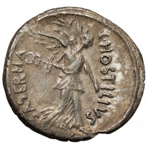 Republika, L. Hostilius Saserna (48 p.n.e.) Denar