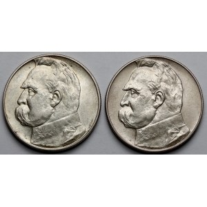 Piłsudski 10 złotych 1937 i 1939 - zestaw (2szt)