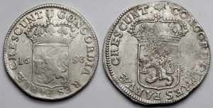 Nizozemsko, Stříbrné dukáty 1693 a 1698 - sada (2ks)